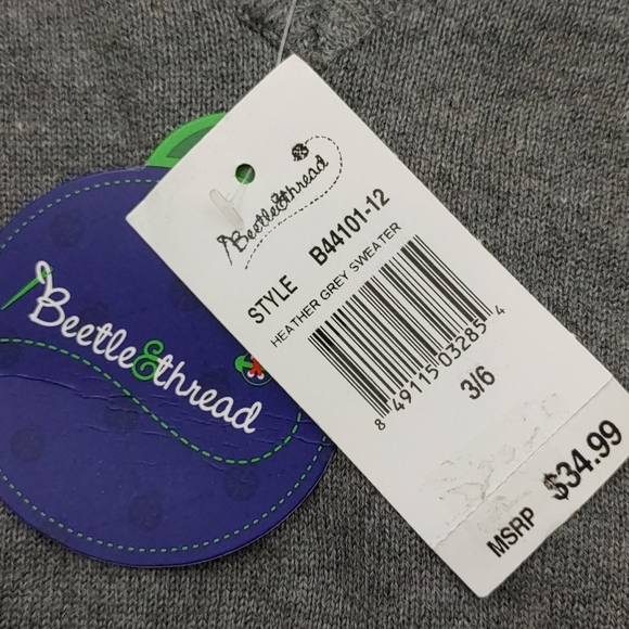 Beetle & Thread Sweater Gray Size 3-6 Mths - Picture 5 of 5